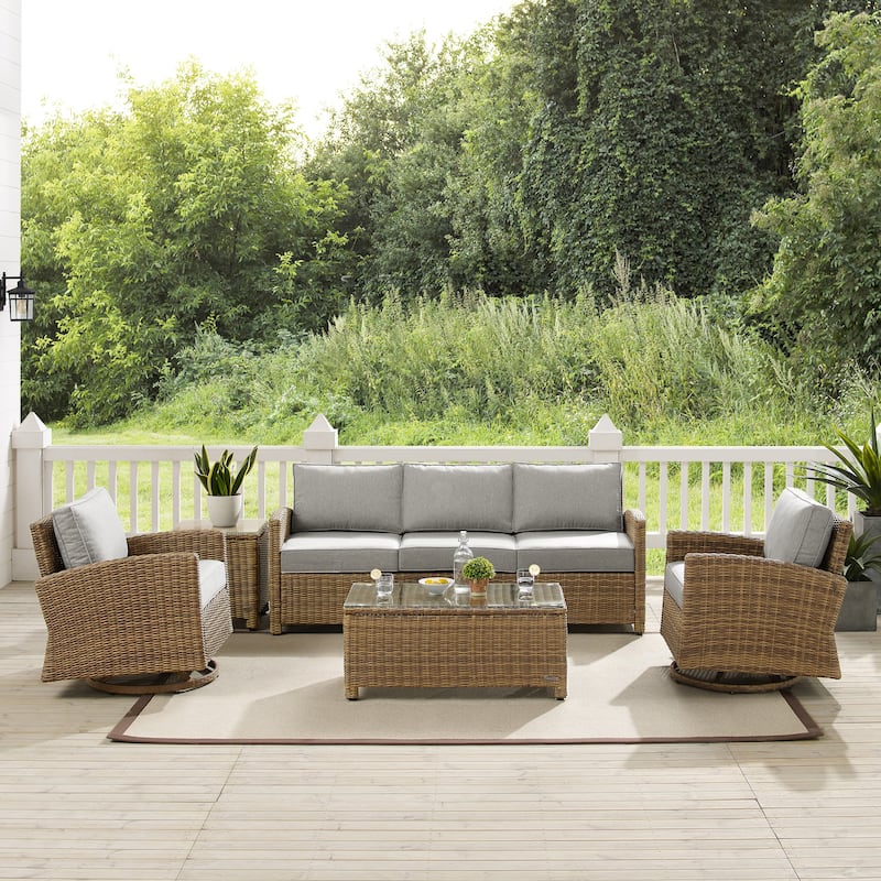 Crosley Bradenton 5Pc Swivel Rocker And Sofa Set