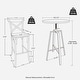 preview thumbnail 11 of 60, Glitzhome Industrial Modern Adjustable Bar Table Rustic Steel 3-Piece Pub Sets