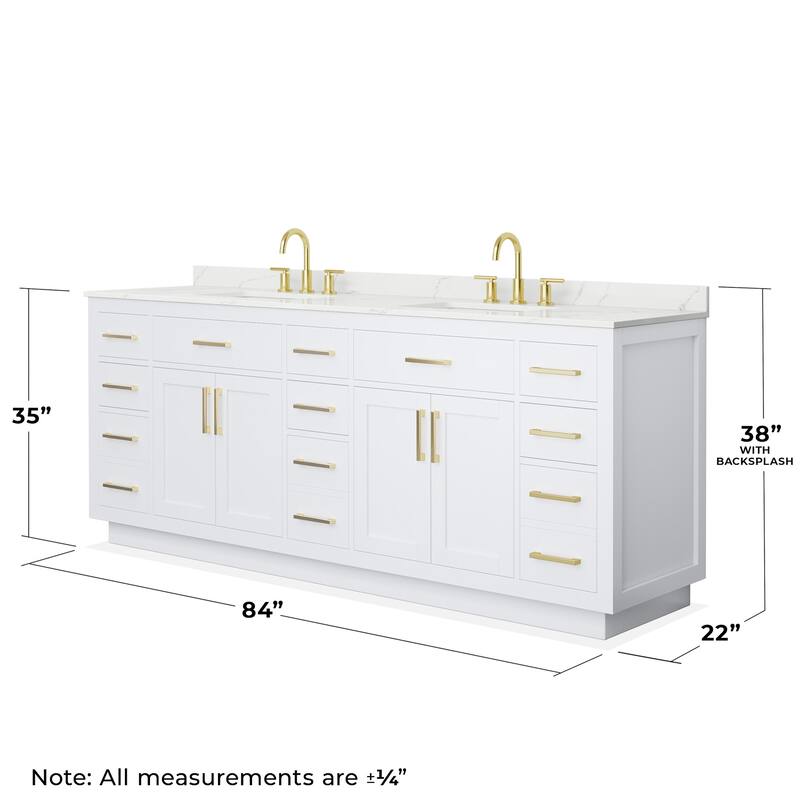 Wyndham Collection WCG262684D-QTZ-US3MXX Beckett TK 84" Free Standing