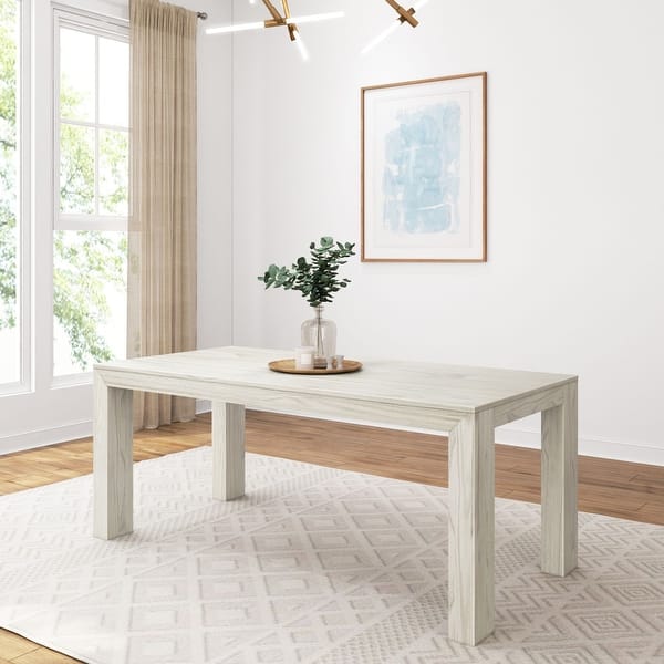 71" Farmhouse Dining Table For 4 5 6 People,Solid Wood Rustic Kitchen Table Brown Rectangular,Large Wooden Rectangular Dinner Table For Home