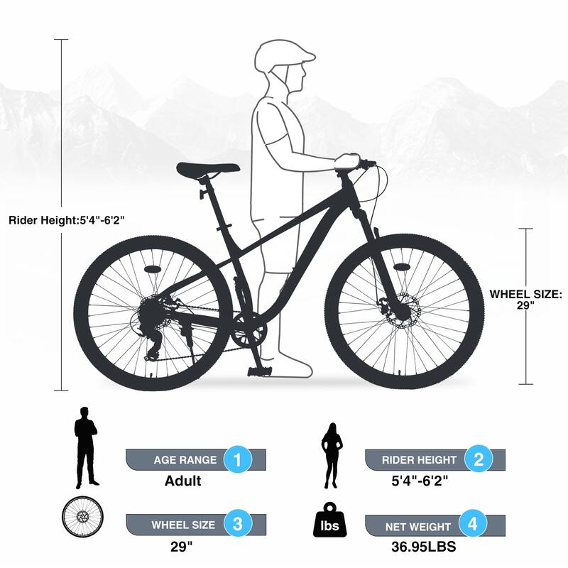 29 Inch Wheels Single Speed Mountain Bike