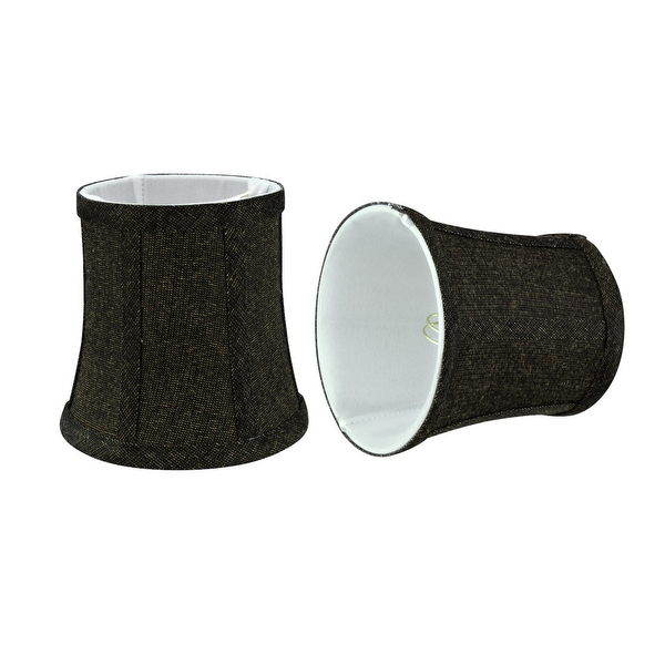 Aspen creative bell chandelier clip on lamp shade 2 pack two tone