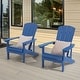 preview thumbnail 18 of 76, Bonosuki Patio Faux Wood Adirondack Chair Weather Resistant-Set of 2 Navy Blue