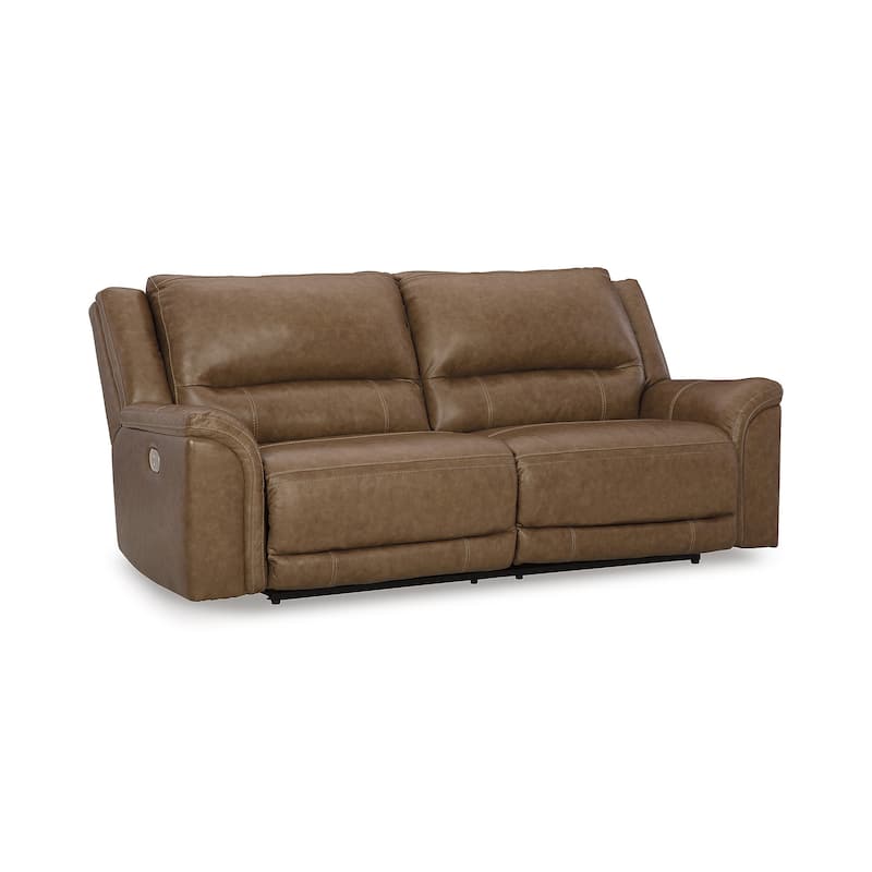 Signature Design by Ashley Trasimeno Caramel Power Reclining Sofa - 92" W x 40" D x 42" H