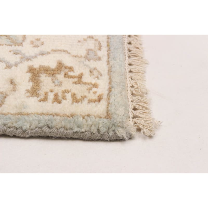ECARPETGALLERY Hand-knotted Royal Oushak Light Blue Wool Rug - 2'9 x 7'11