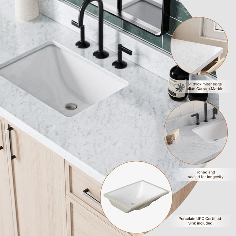 Ariel K55CWRVO Kelly 55" Free Standing Single Basin Vanity Set with