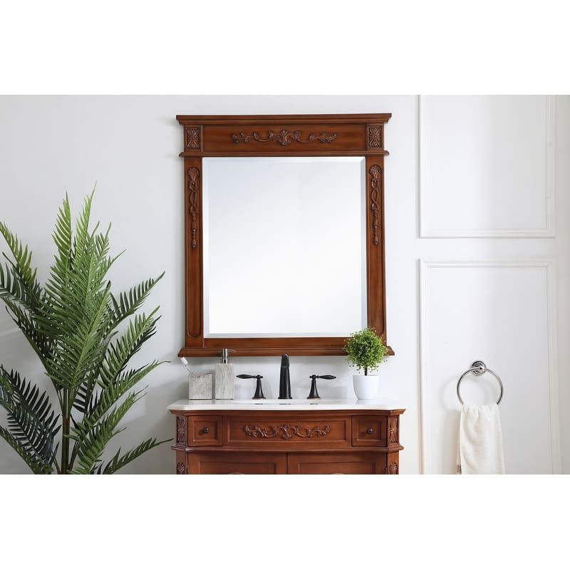 Elegant Lighting Antique Beige Vanity Mirror (22" x 28")