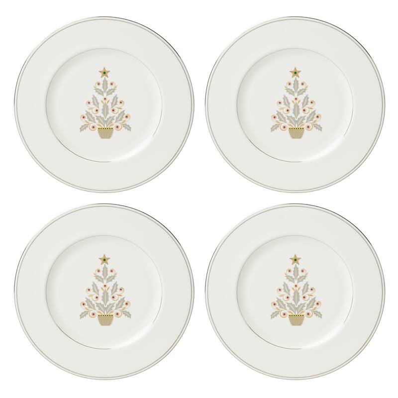 Lenox Federal Platinum Tree Accent Plates, Set of 4