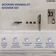 preview thumbnail 7 of 28, Waterfall Tub Faucet with Rough-in Valve,Wall Mounted Tub Spout with Handheld Shower