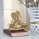 preview thumbnail 1 of 7, Sagebrook Home Serene Elephant Figurine - 8" x 4" x 6" Gold