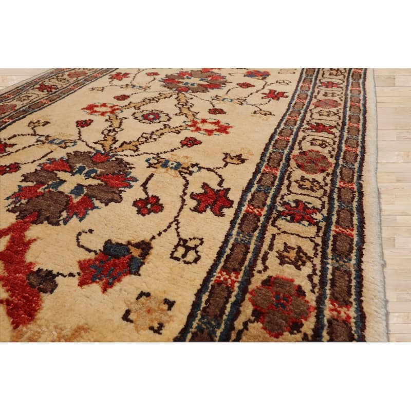 Hand Knotted Tufenkian Keningston Chocolate Beige 100% Wool Area Rug - 2' 5'' x 14' 3''