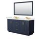 Option Dark Blue, Gold Trim, White Quartz Top
