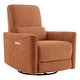 preview thumbnail 81 of 171, Spruce & Spring Asher Power Swivel Glider Recliner Terracotta-Fabric-Single