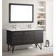 preview thumbnail 34 of 45, Swiss Madison Annecy 60" Double, Two Doors, One Drawer, Bathroom Vanity Walnut Finish - Black Walnut