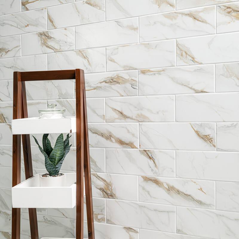 Ackland AKM-P-4X12TLM-CA 4" x 12" Porcelain Wall Tile - Matte Visual -