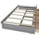 preview thumbnail 12 of 23, Full Size Wooden LED Platform Bed with Trundle, with Storage Headboard, with Drawers