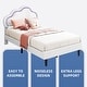 preview thumbnail 26 of 33, Moasis PU Adjustable Cloud Headboard Bed Frame Platform with LED