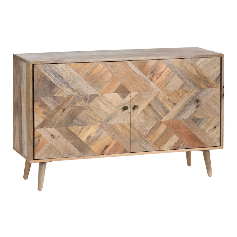 Whitaker 2-Door Mango Wood Chest, Natural - Natural