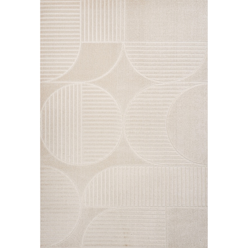 JONATHAN Y Dila Geometric Arch Scandi Striped Ivory/Cream Area Rug - 3 X 5 - Ivory/Cream