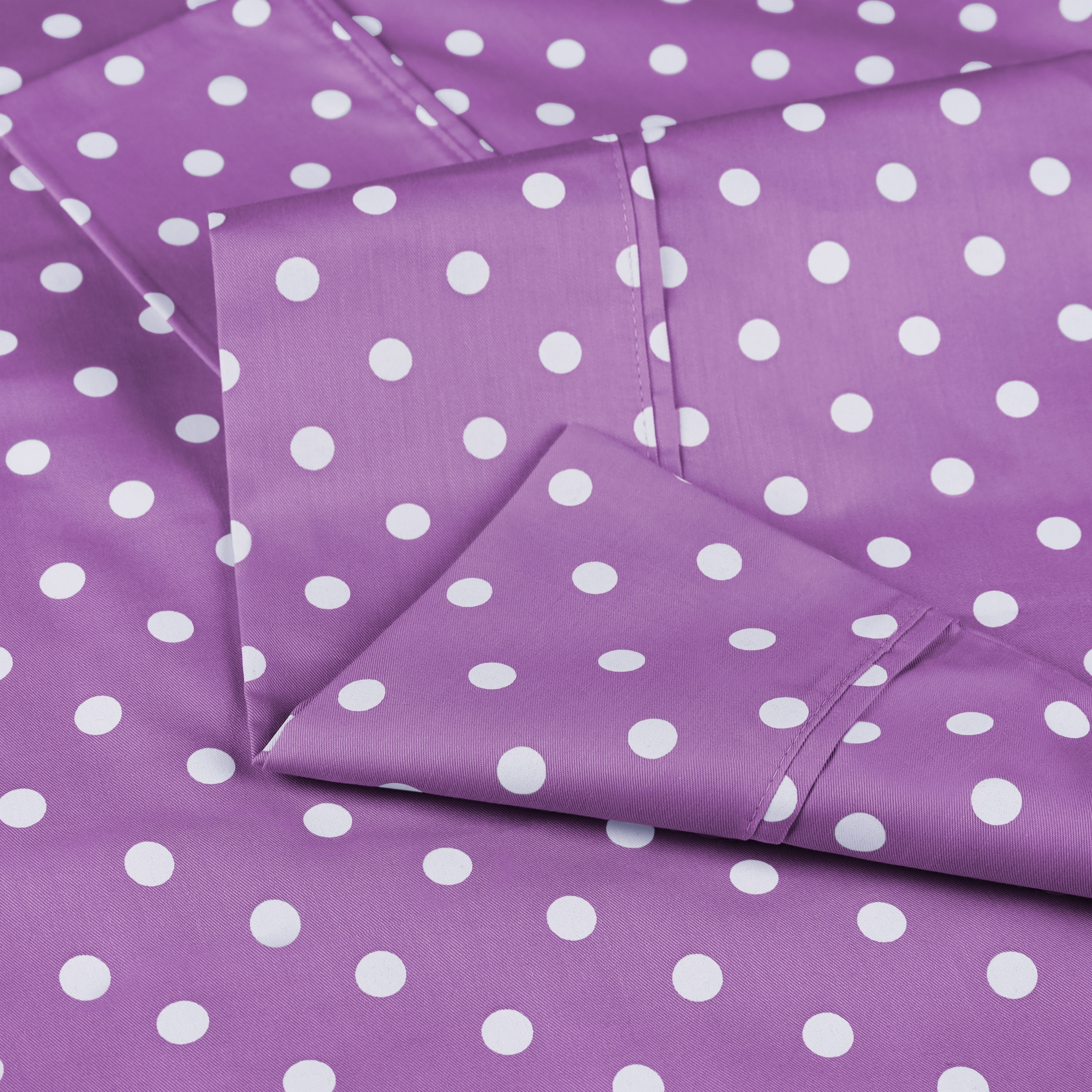 Superior Thread Count 600TC Cotton Blend Polka Dot Bed Sheet-image