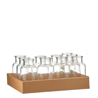 Skipp Glass Bottle 3.15"Dia - ST - Transparent