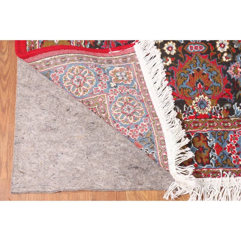 Traditional Red Kashan Turkish Area Rug Medallion Machine Made Carpet - 9'7" x 12'11"