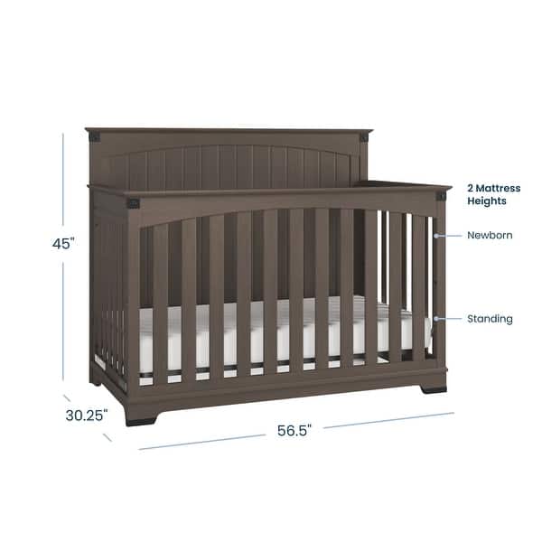 dimension image slide 0 of 2, Child Craft Redmond Full Panel 4 in 1 Convertible Crib - N/A