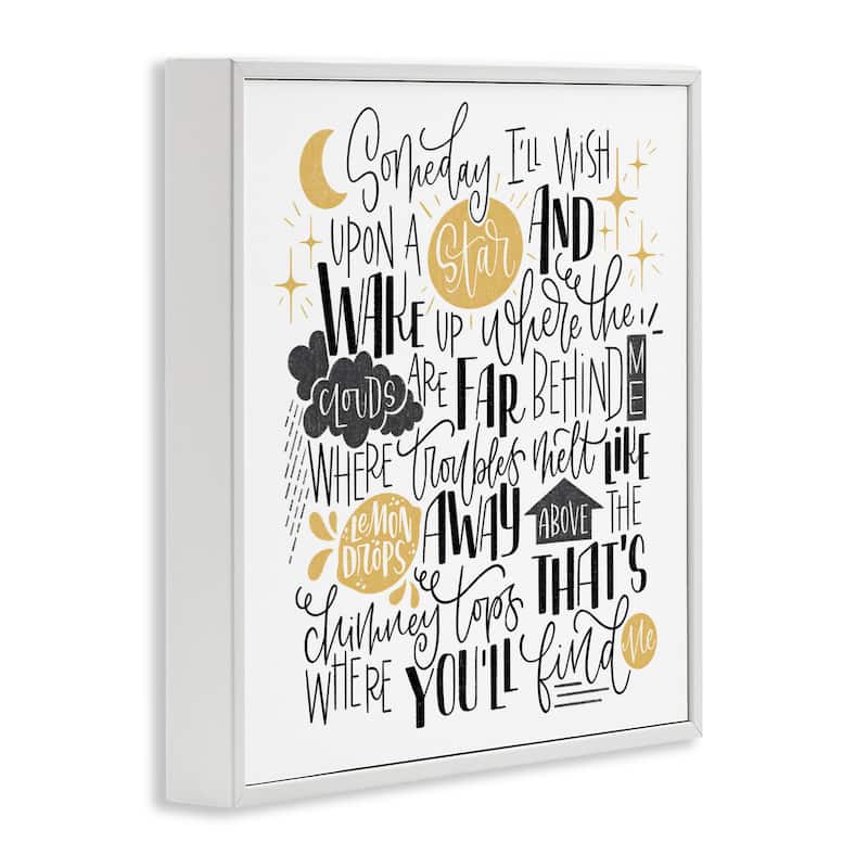 Stupell Over The Rainbow Poem Framed Giclee Art Design By Sarah Hickman