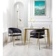 preview thumbnail 9 of 13, Porthos Home Cardi Dining Chairs Set of 2, Velvet Upholstery, Gold Legs