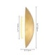 preview thumbnail 7 of 7, Rennnsan 1-Light Retro Luxury Handmade Gold Foil LED Energy-Saving Wall Sconce for Bedroom - 8.7in. W x 3 in. D x 8.7 in. H