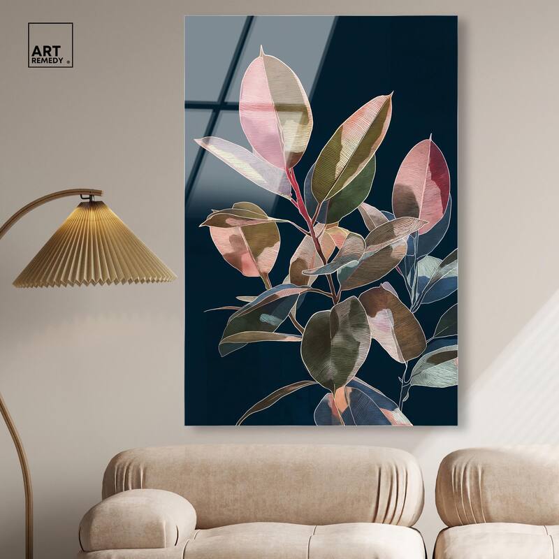 Fuchsia Frond I Acrylic by Art Remedy, Ready to Hang