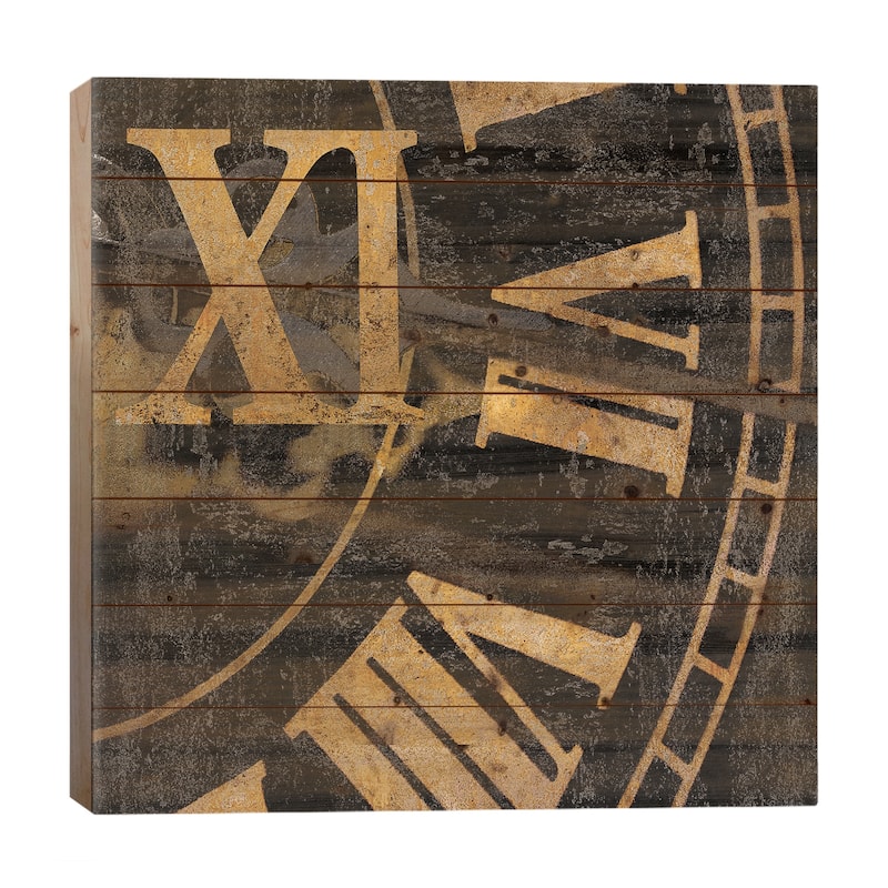 Roman Numerals I Print On Wood by Russell Brennan - Multi-Color - 26x26x1.5