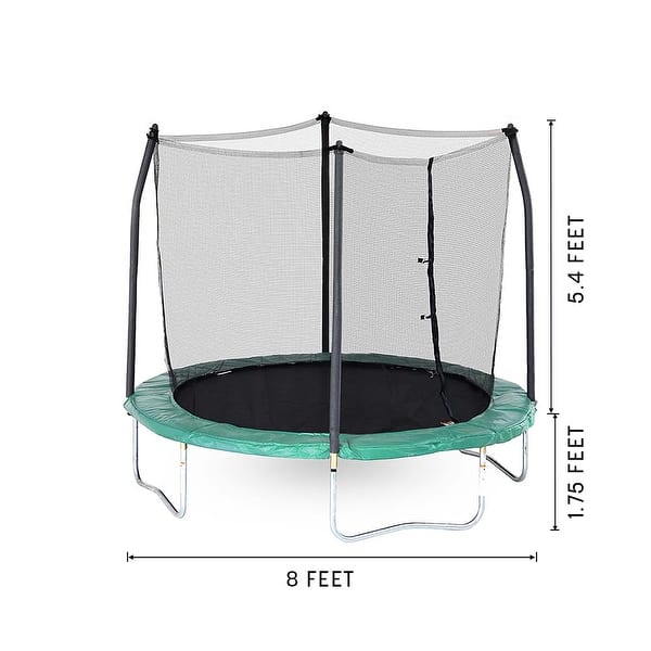 Skywalker Trampolines 8' Round Trampoline with Enclosure - Green