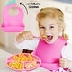 preview thumbnail 10 of 16, Silicone Baby Feeding Set, 7 PCS Baby Led Weaning Supplies Pink