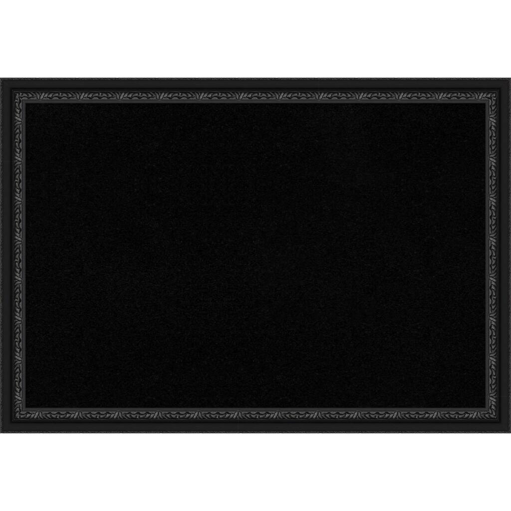 Downton Black Wood Framed Cork Board - Bulletin Board, Organization Board, Pin Board