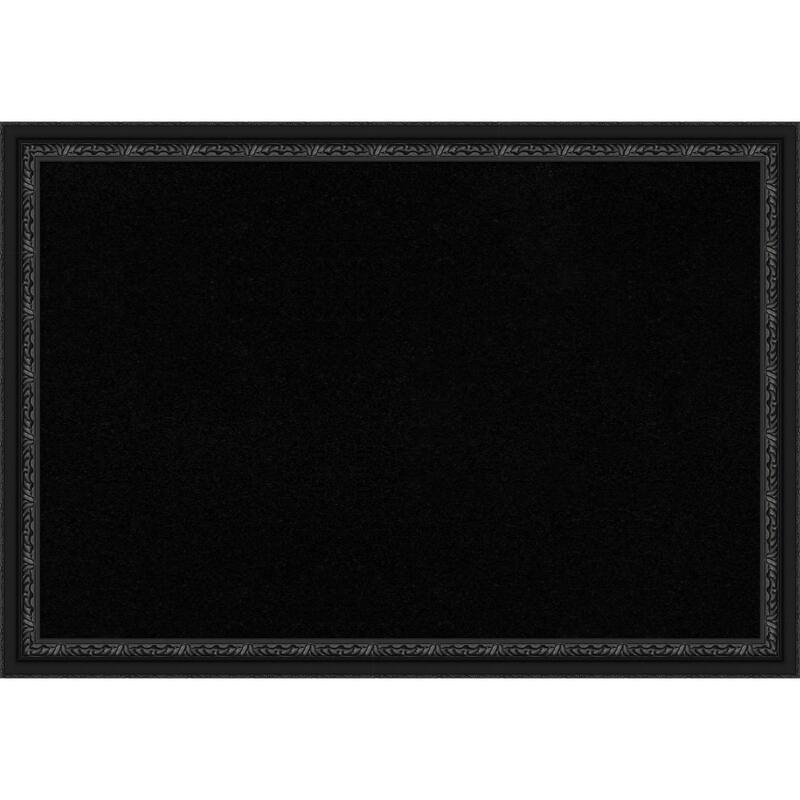 Downton Black Wood Framed Cork Board - Bulletin Board, Organization Board, Pin Board