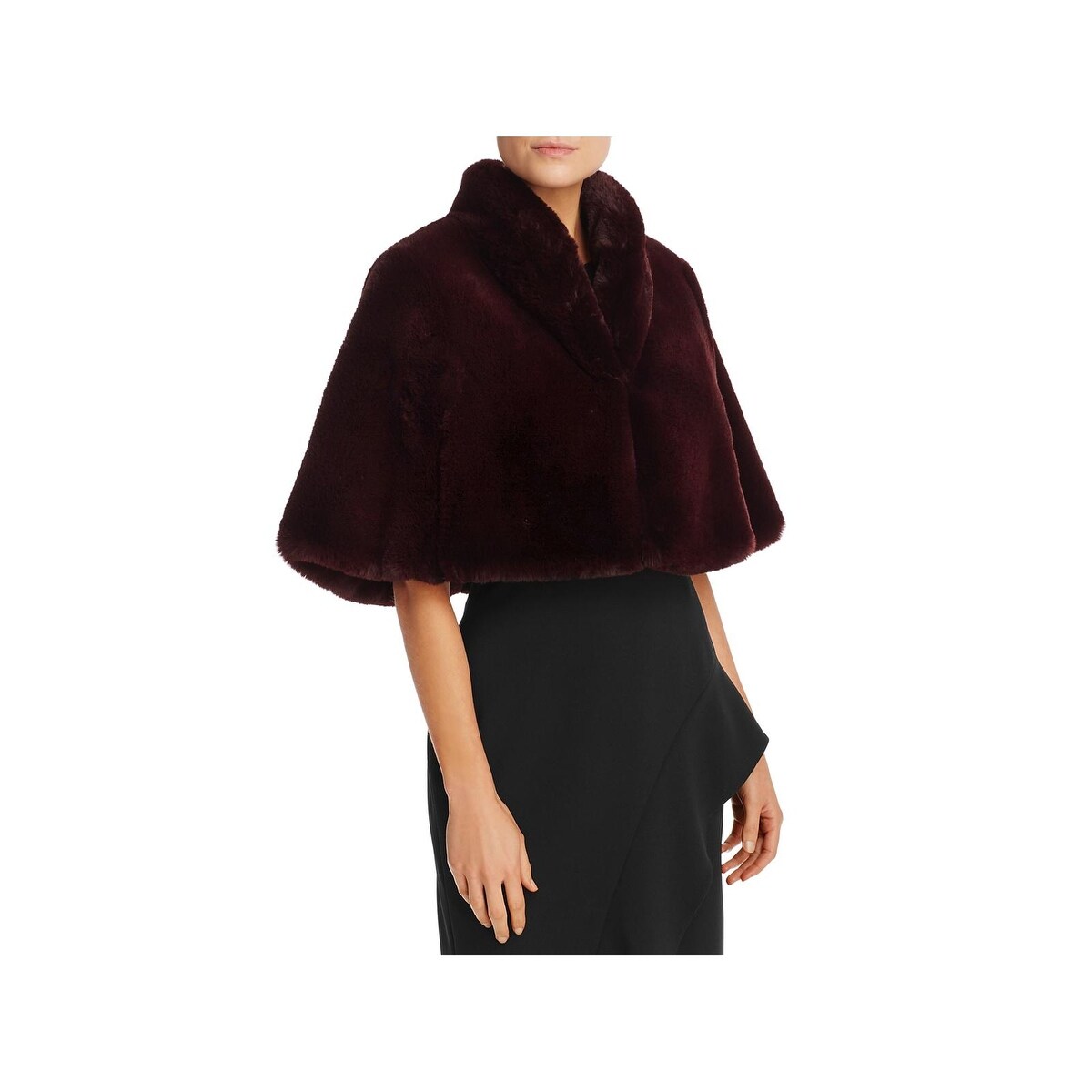 Faux Fur Capelet Black - Softy Fur