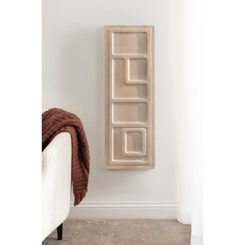 Kate and Laurel Yuvan Wood Carved Art Plaque