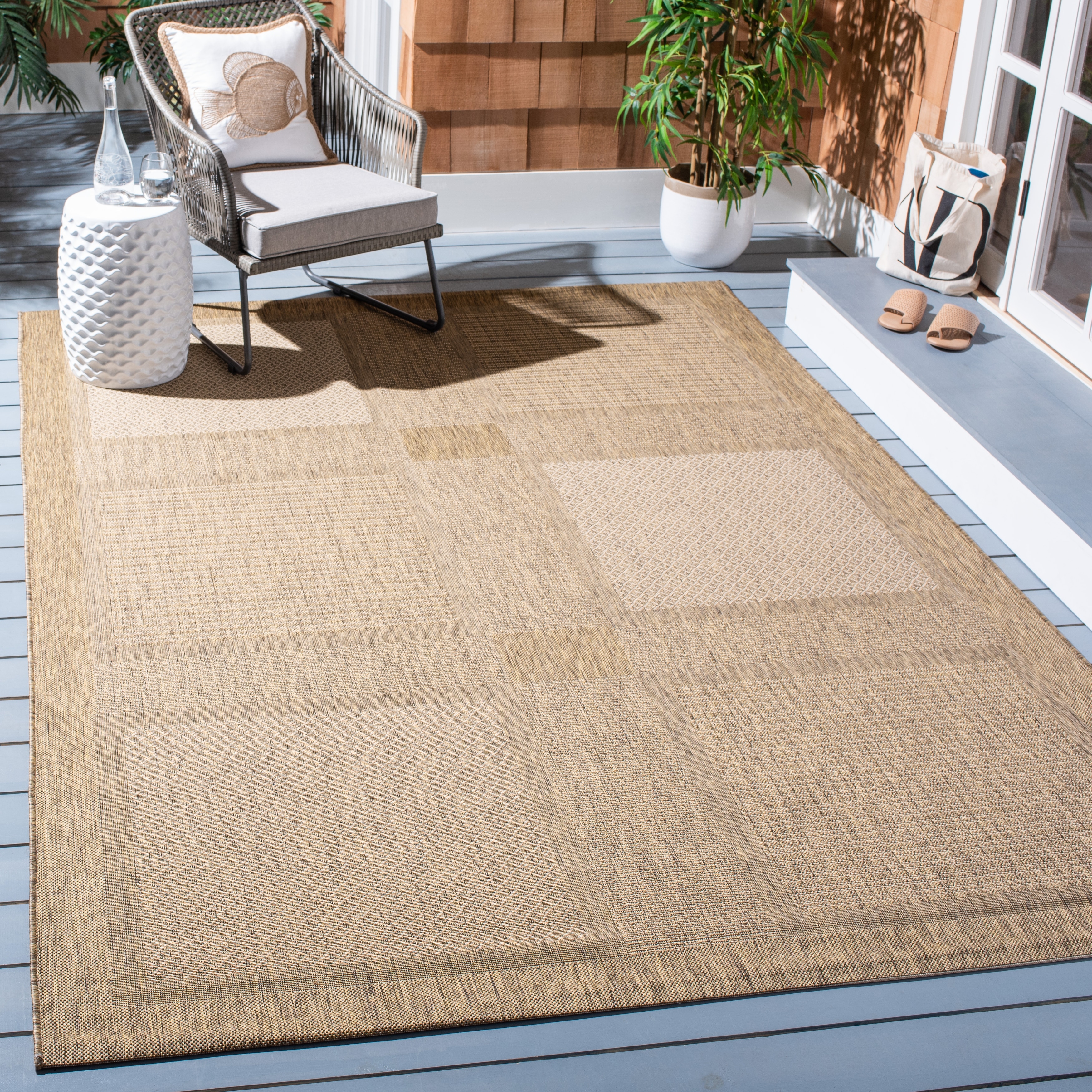 Natural Path Sundown Level Loop Indoor-Outdoor Area Rug Carpet