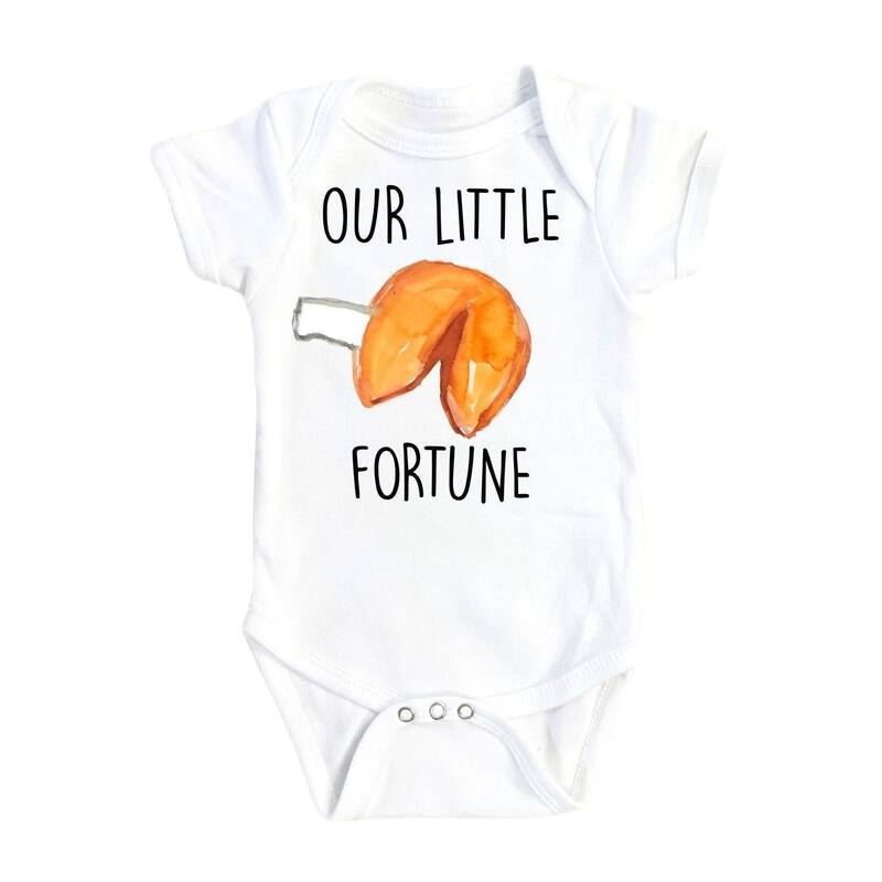 Fortune Cookie - Baby Boy Girl Clothes Infant Bodysuit Funny Cute Newborn - White - 3-6M