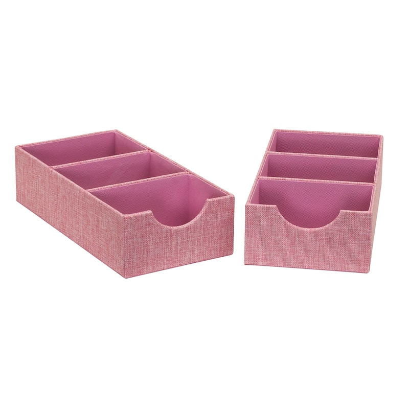 Household Essentials 3-Compartment Drawer Organizers