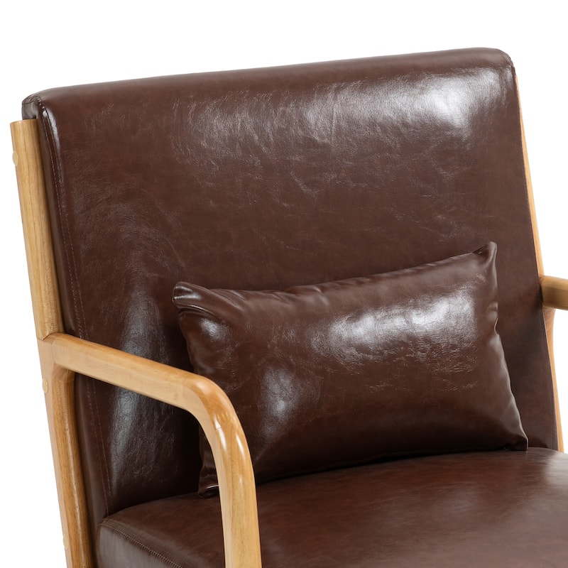 Upholstered Armchair Accent Chairs with Pillows Set of 2