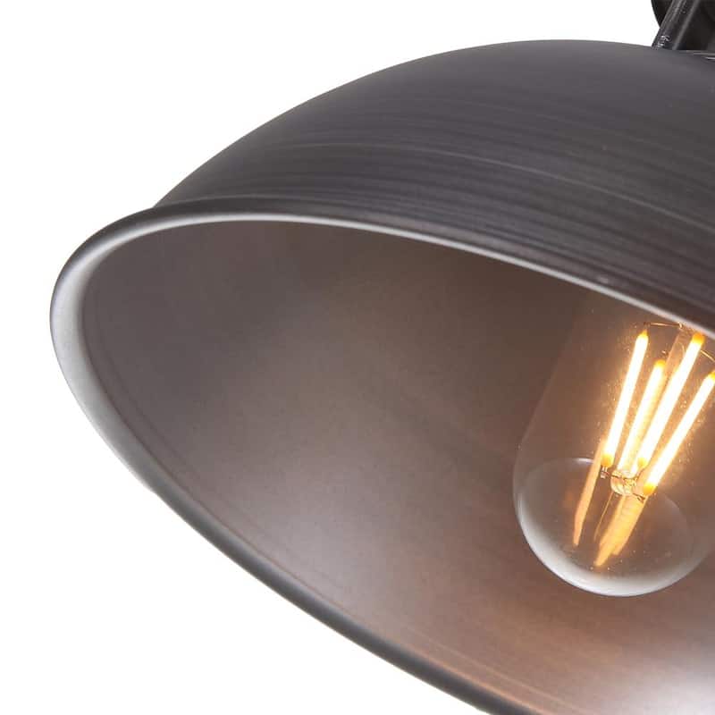 1-light Pot Lid Industrial Dome Pendant Lighting Antique Silver