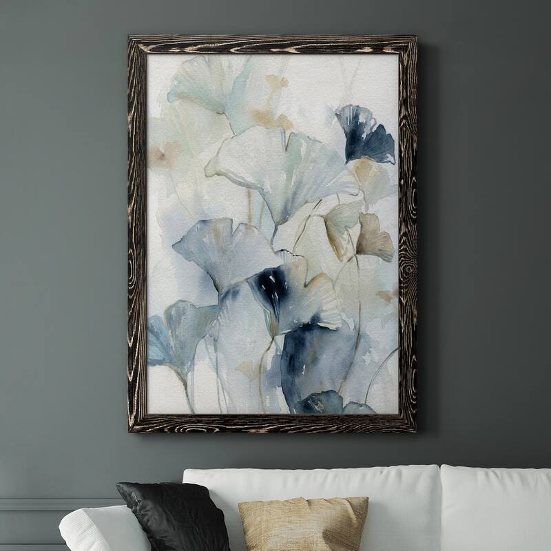 Indigo Ginkgo I-Premium Framed Canvas - Ready to Hang
