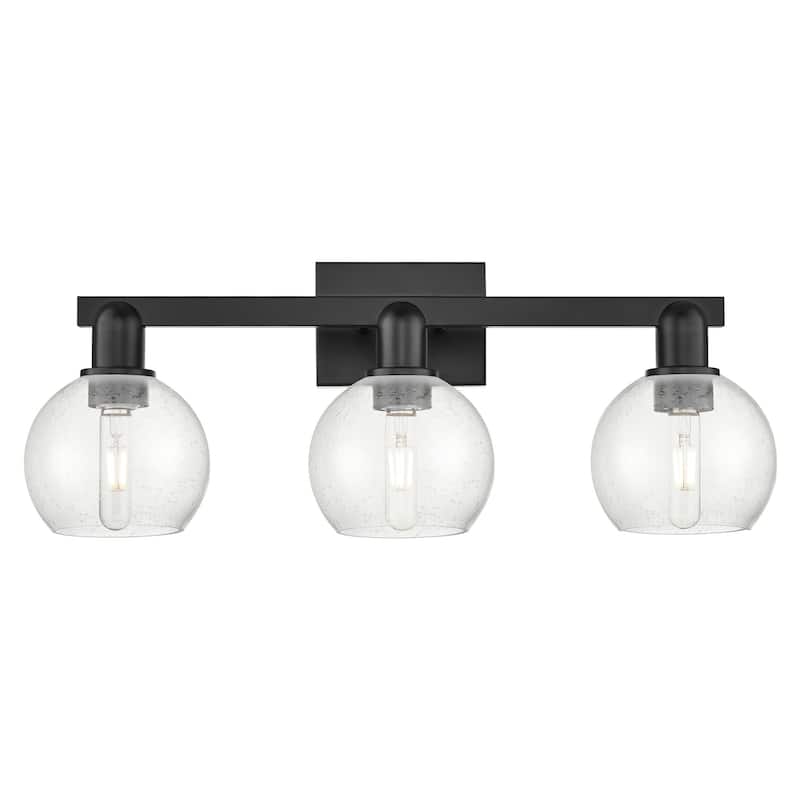 Innovations Lighting 716-3W-10-25 Athens Vanity Athens 3 Light 25" - Matte Black / Seedy