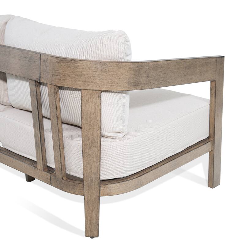 Patio Aluminum Sofa Set With Olefin Cushions