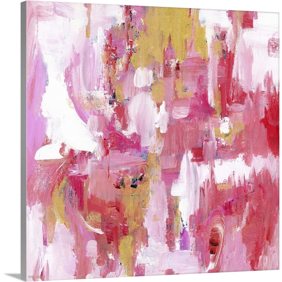 Shop Abstract Dream Pink Gold Canvas Wall Art Overstock 21001766