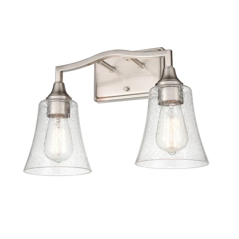Millennium Lighting Caily 2 Light Bathroom Vanity Fixture in Bruchsed Nickel or Matte Black