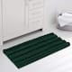 Subrtex Non-slip Bathroom Rug Chenille Soft Striped Plush Bath Mat