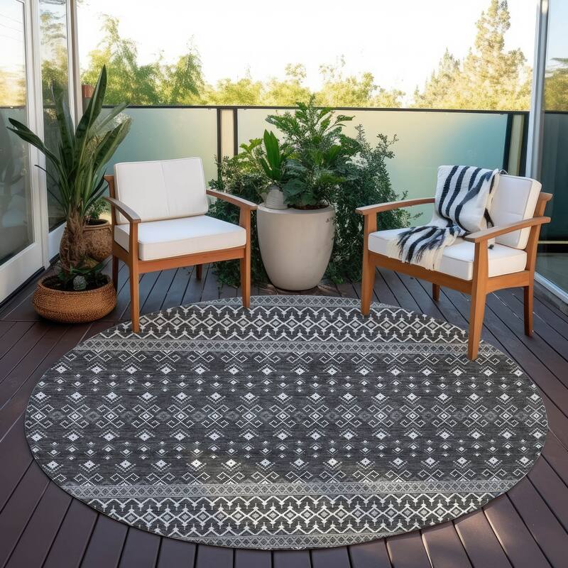 Machine Washable Indoor/ Outdoor Chantille Boho Morrocan Rug
